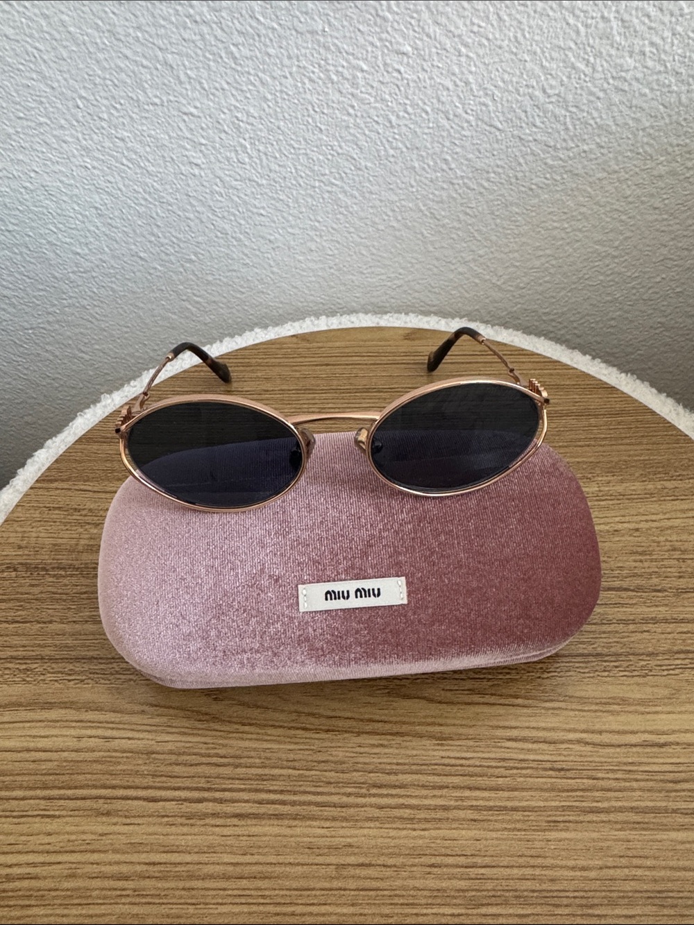 Miu Miu Eyewear Oval Frame Sunglasses